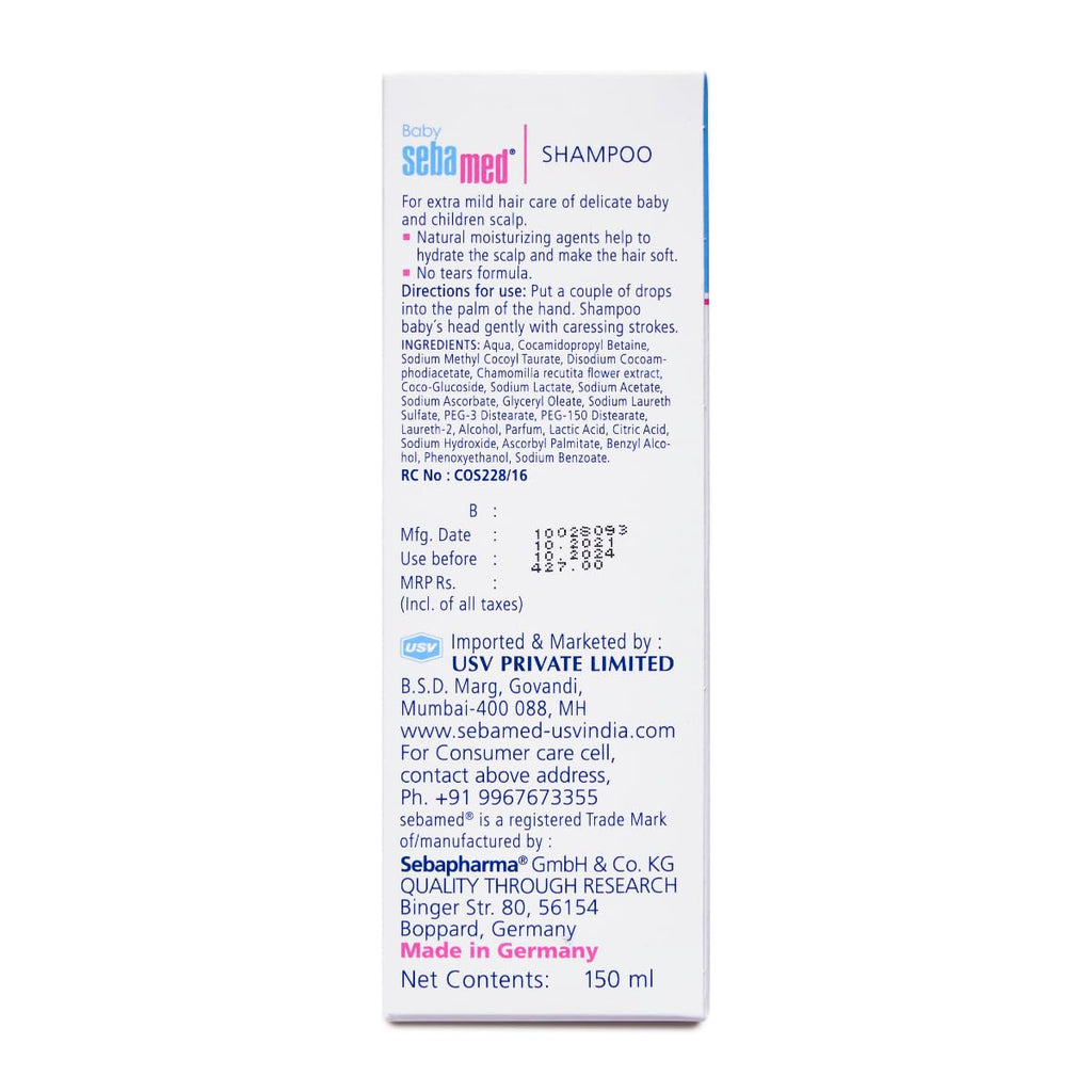 Sebamed Baby Shampoo|pH 5.5| Soap Free| No Tears | 150 ml