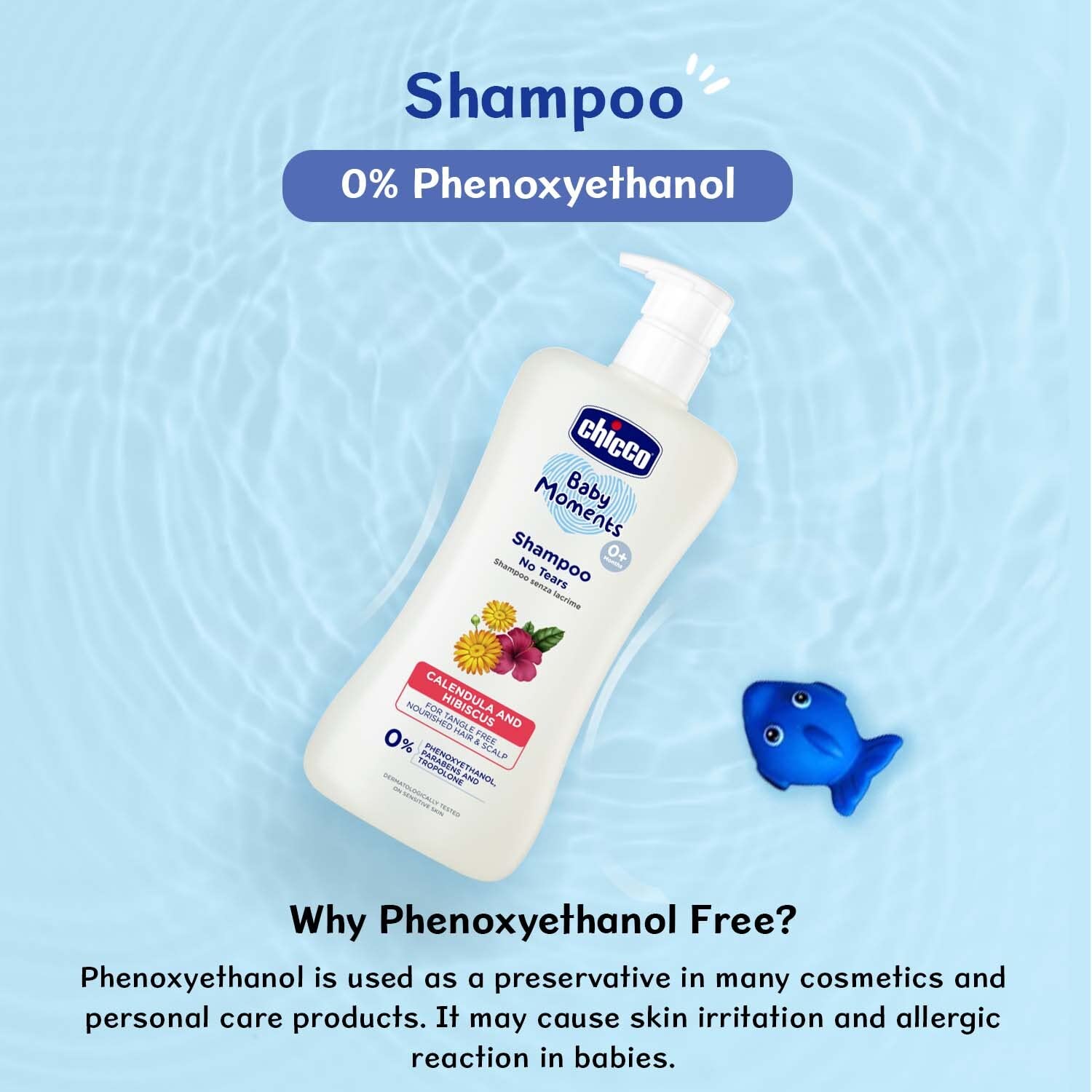 Chicco Baby Moments Shampoo for Tear-Free Bath Times, New Advanced Formula with Natural Ingredients, Suitable for Baby’s Tangle Free, Smooth Hair, No Phenoxyethanol and Parabens (200ml)