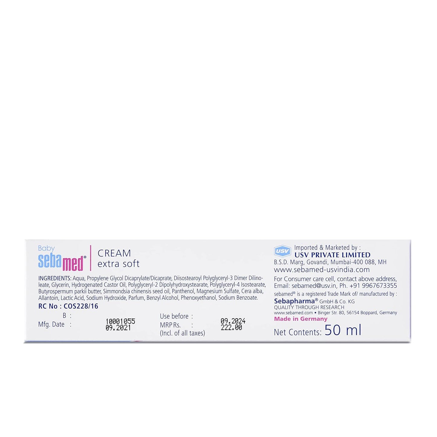 Sebamed Baby Cream Extra Soft|pH 5.5|Ideal for Dry Skin|50 ml