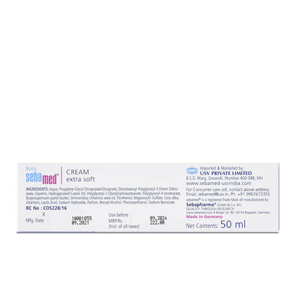 Sebamed Baby Cream Extra Soft|pH 5.5|Ideal for Dry Skin|50 ml