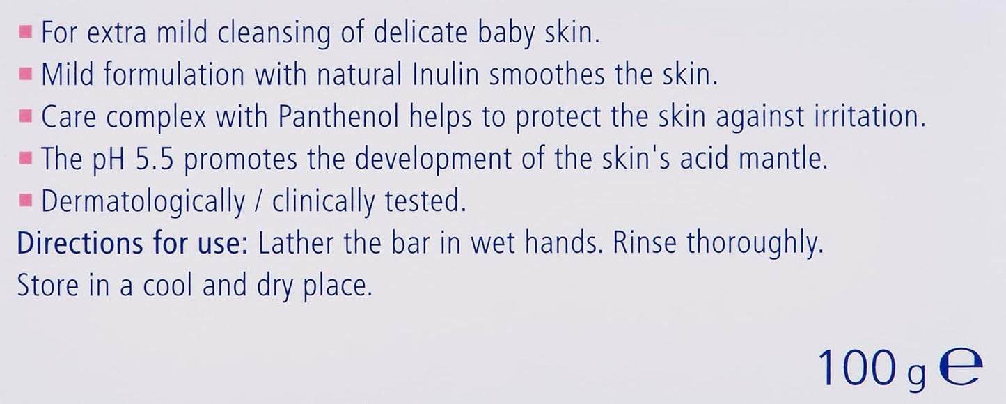 Sebamed Baby Cleansing Bar 100g|Ph 5.5 | With Panthenol|No tears & Soap Free bar| For Delicate skin