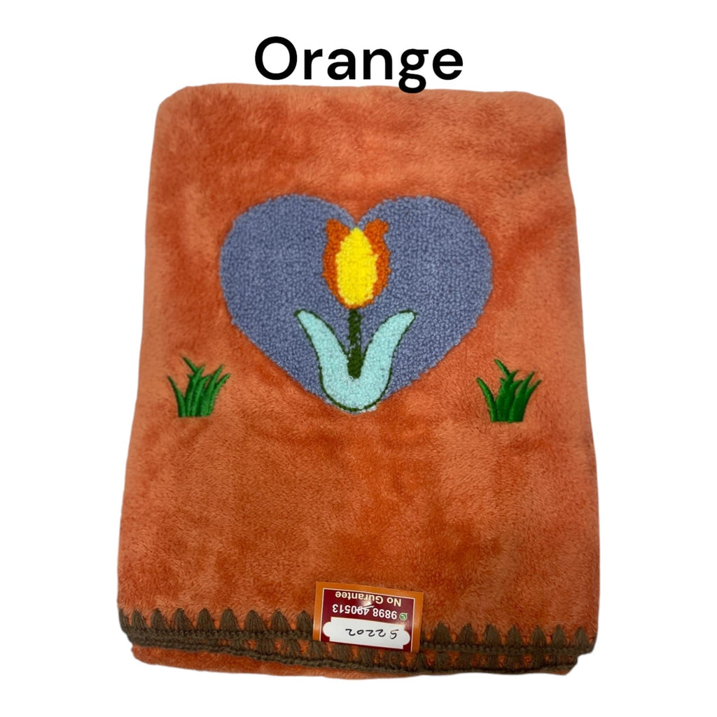 Soft Embroidered Flower Towel for Kids & Babies – 42cm x 22cm (16.5in x 8.6in)