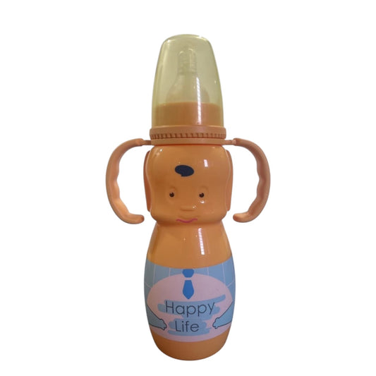 Cute Elephant-Shaped Feeding Bottle for Babies | 270 mL Leak-Proof BPA-Free Baby Milk Bottle (orange)