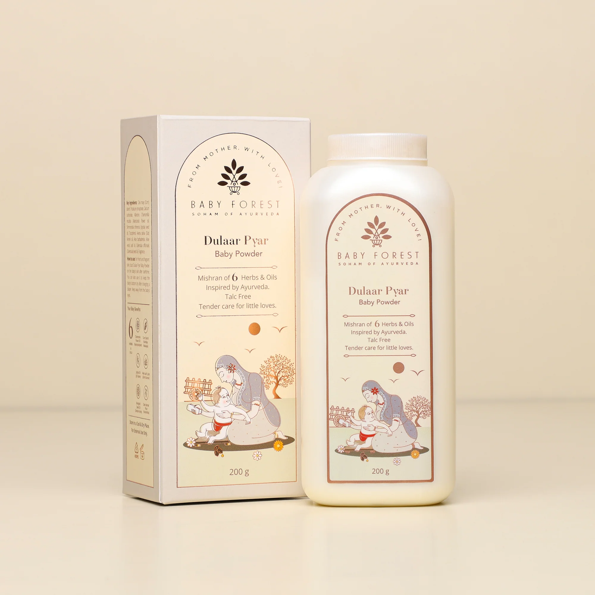 Baby forest Talc-Free Baby Powder Dulaar Pyar 200g