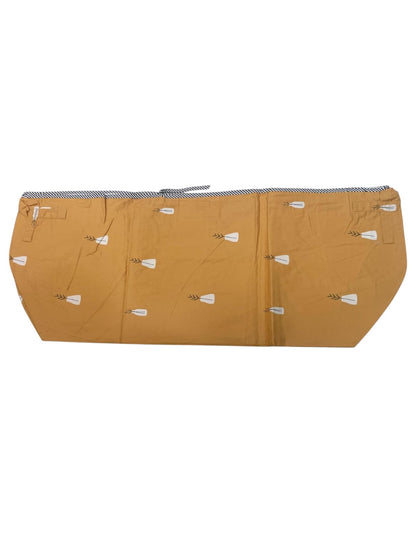 Minimal Print 100% Cotton Baby Khoya with Net – Up to 1 Year (yellow)