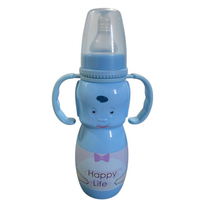 Cute Elephant-Shaped Feeding Bottle for Babies | 270 mL Leak-Proof BPA-Free Baby Milk Bottle (blue)