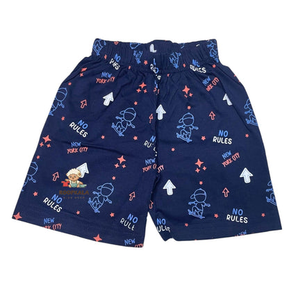 Cool Kids T-Shirt & Shorts Set – Boys 2-3 Years | No Rules Skate Print (orange)