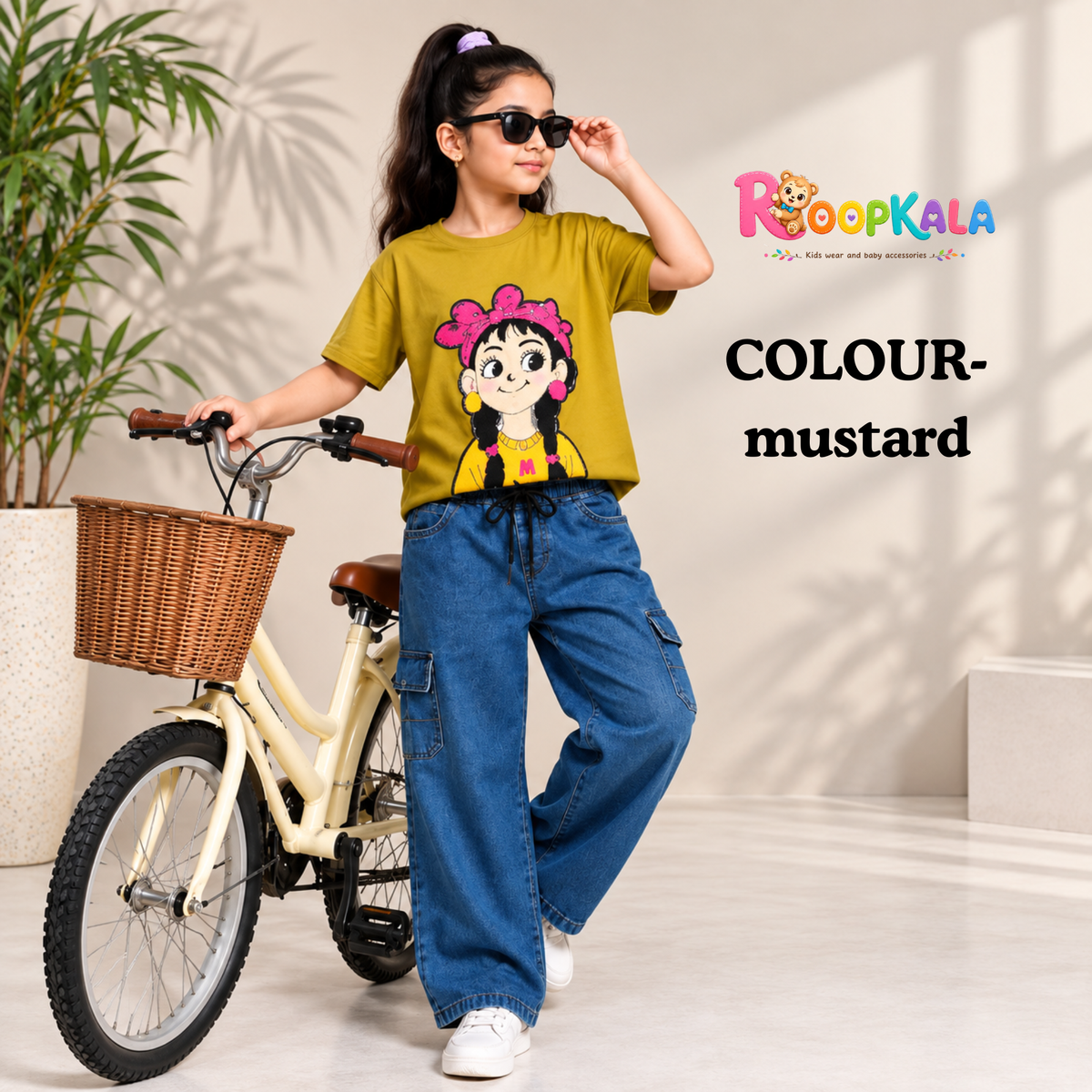 Girls Casual Top T-Shirt & Pant Set | Stylish Printed Design | Comfortable Everyday Wear for Girls