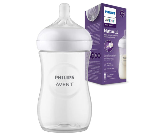 Philips Avent Natural Baby Feeding Bottle | No.1 Brand Recommended by Moms Worldwide | Ideal for 1 months+| Natural Response Technology Mimics Breastfeeding | Uniquely Designed Nipple releases milk only when baby drinks | Pack of 1| SCY903/01