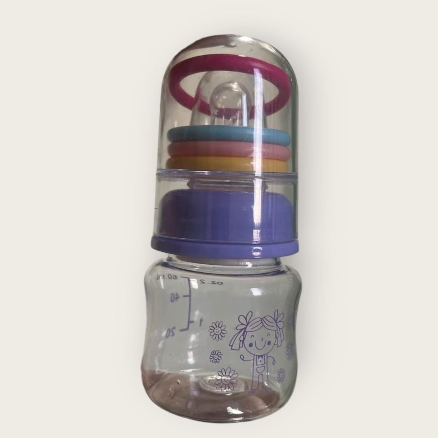 Compact 60 mL Feeding Bottle for Newborns | BPA-Free, Anti-Colic, Safe & Easy-to-Hold Baby Milk Bottle