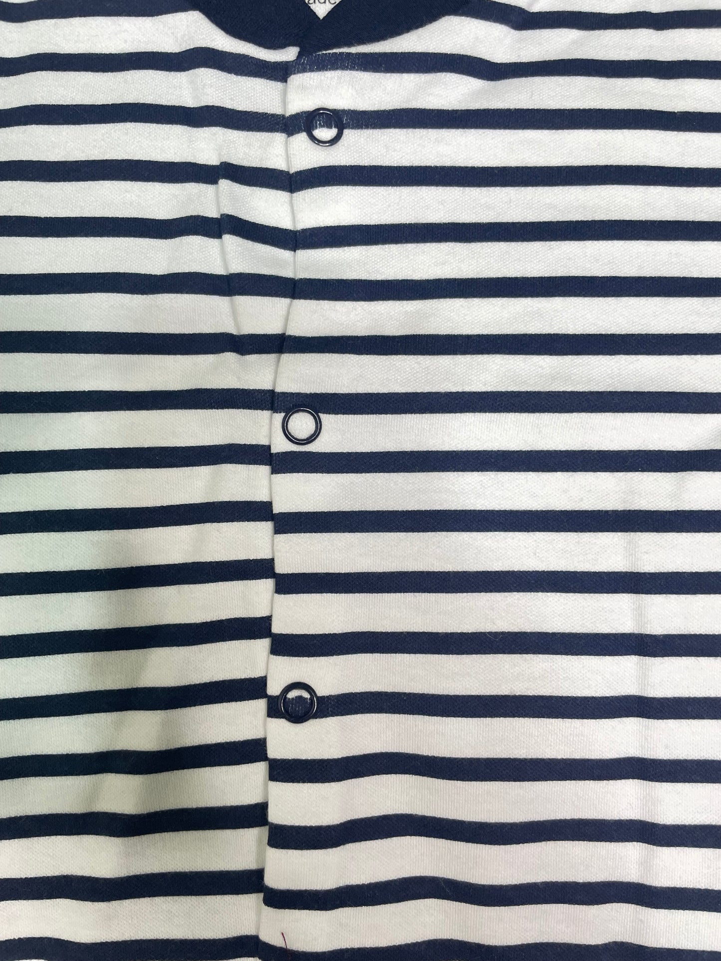 Baby Romper Set of 3 – 3-6 Months | Plain, Stripe & Cartoon Print (set of blue)