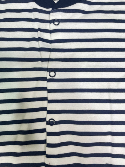 Baby Romper Set of 3 – 3-6 Months | Plain, Stripe & Cartoon Print (set of blue)