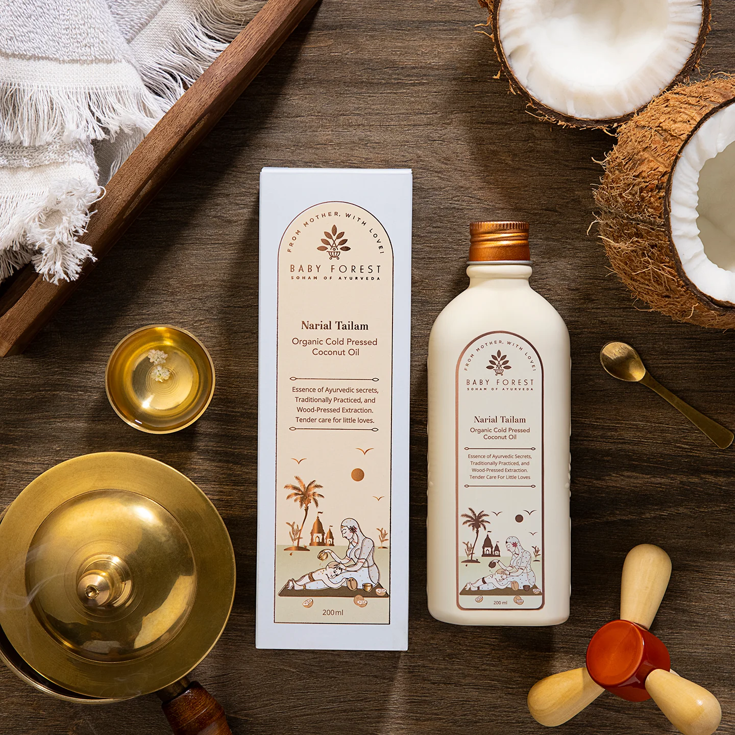Baby forest Organic Cold Pressed Coconut Oil Narial Tailam 200 ml