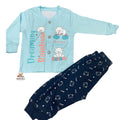 Baby Cotton Button Suit 0–3 Months – Soft & Comfortable Daily Wear Set for Newborns (blue)