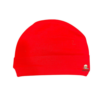 Supersoft Cotton Hosiery Caps for 6 to 12 Months Baby Boys and Baby Girls (plane red)