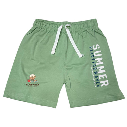 Premium Summer Outfit Set for Boys – Polo T-Shirt & Shorts | 2-3 Years (green-pista)