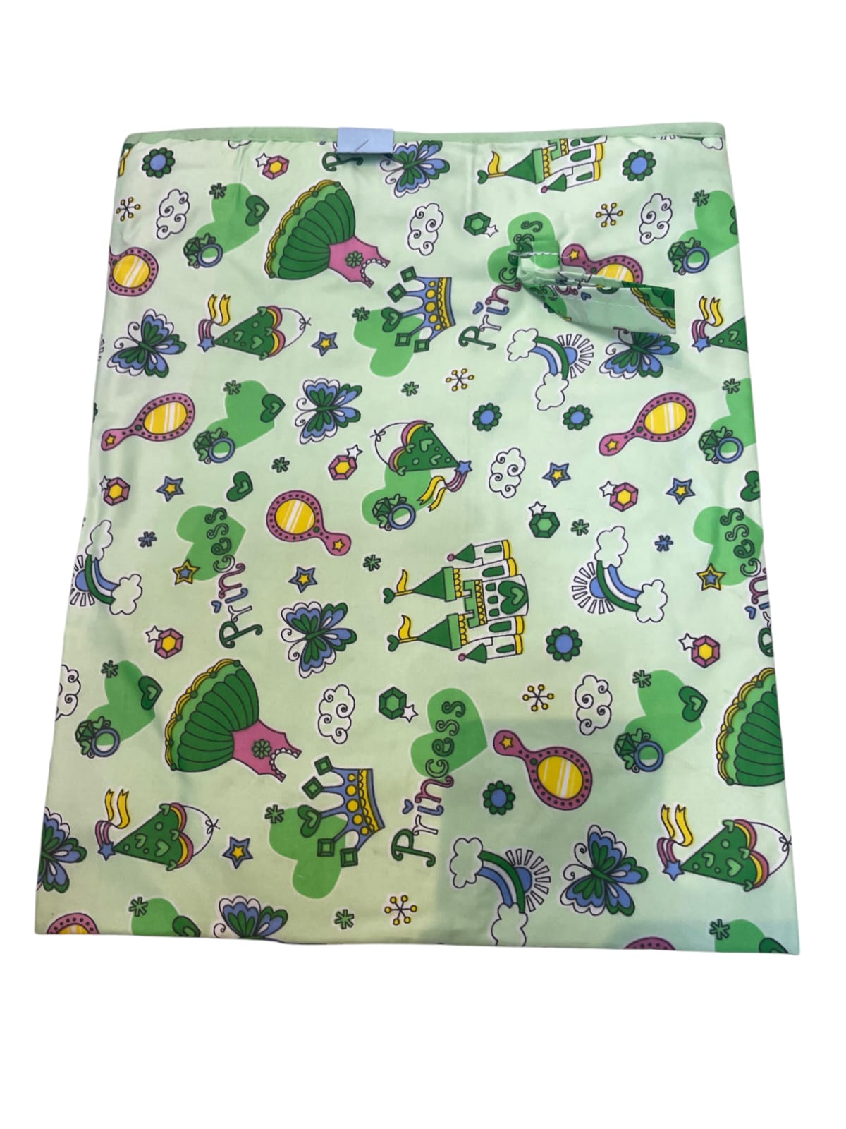 Cartoon All Over Print Baby Khoya with Net – Affordable & Safe (Up to 1 Year) green