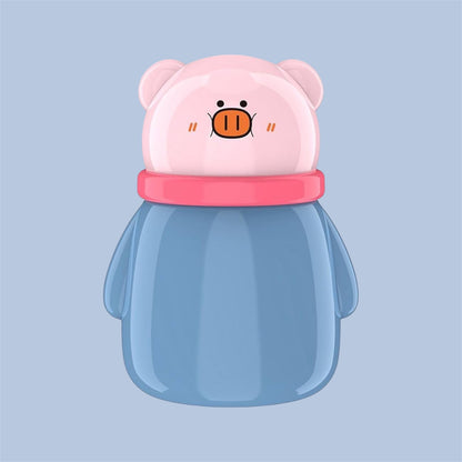 Powder Puff Box – Bear Design | with Soft Applicator for Newborns & Infants |(Pig Powder Puff)(blue)