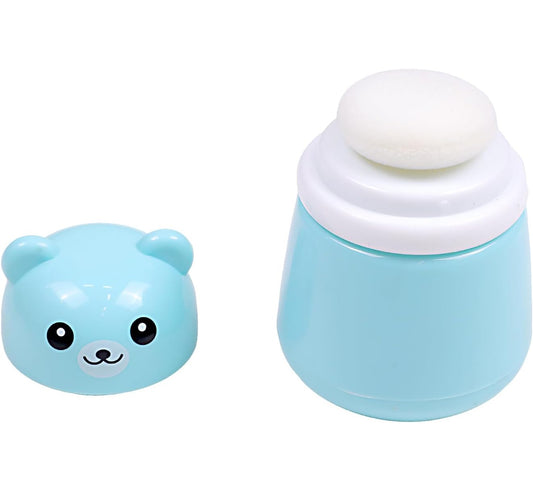 Powder puff, blue powder puff, powder for baby, powder puff for baby,trending baby accessories, baby products, best baby products, best powder puff, best baby accessories 