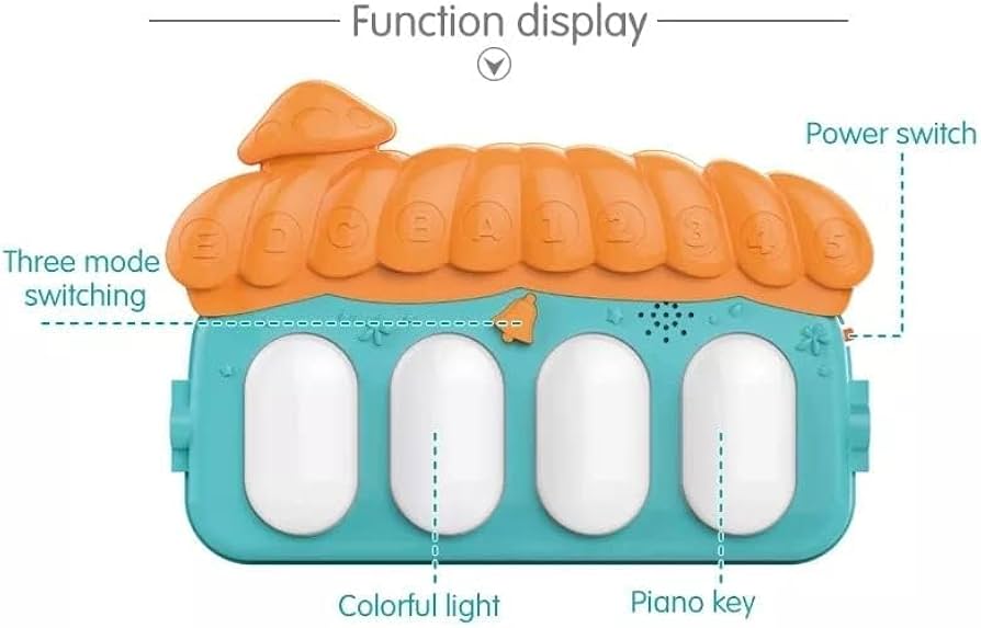 Baby Kids 3 in 1 Play Piano Gym Mat Rack Music Fitness Rack Rattle Toy Play Crawling Mat Early Educational Toy for 0-18 Months Babies (Baby Gym Piano) (3 in 1 (Multicolor))