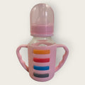 Premium 120 mL Glass Feeding Bottle for Babies | BPA-Free, Heat-Resistant, Anti-Colic Baby Milk Bottle(pink)