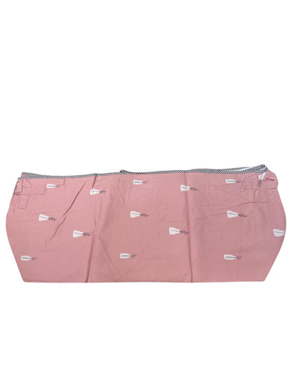 Minimal Print 100% Cotton Baby Khoya with Net – Up to 1 Year (pink)