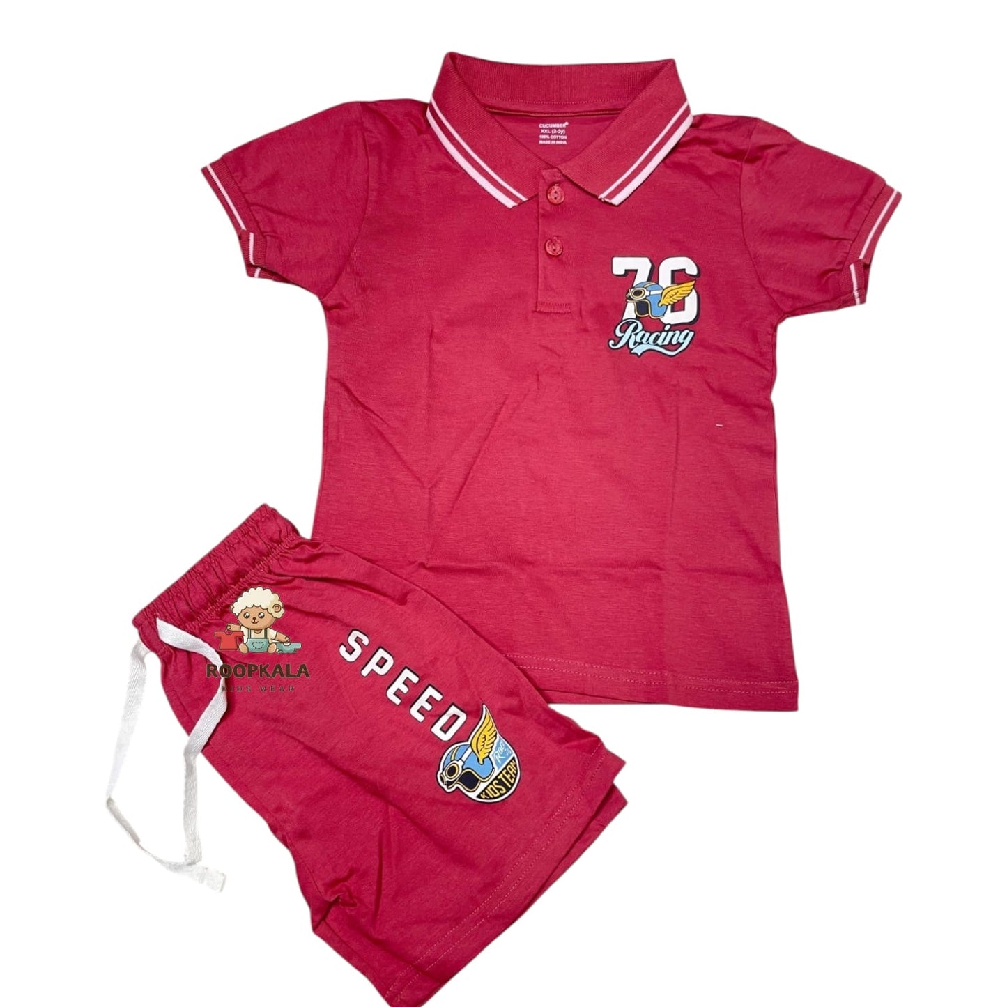 Premium Summer Outfit Set for Boys – Polo T-Shirt & Shorts | 2-3 Years