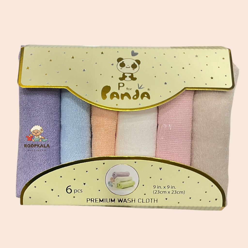 Soft Cotton Baby Hanky Set | Solid Colours | 23x23 cm | pack of 6 piece