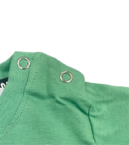 Baby Cotton Suit 0–6 Months – Soft & Comfortable Daily Wear Set| teddy print (green)