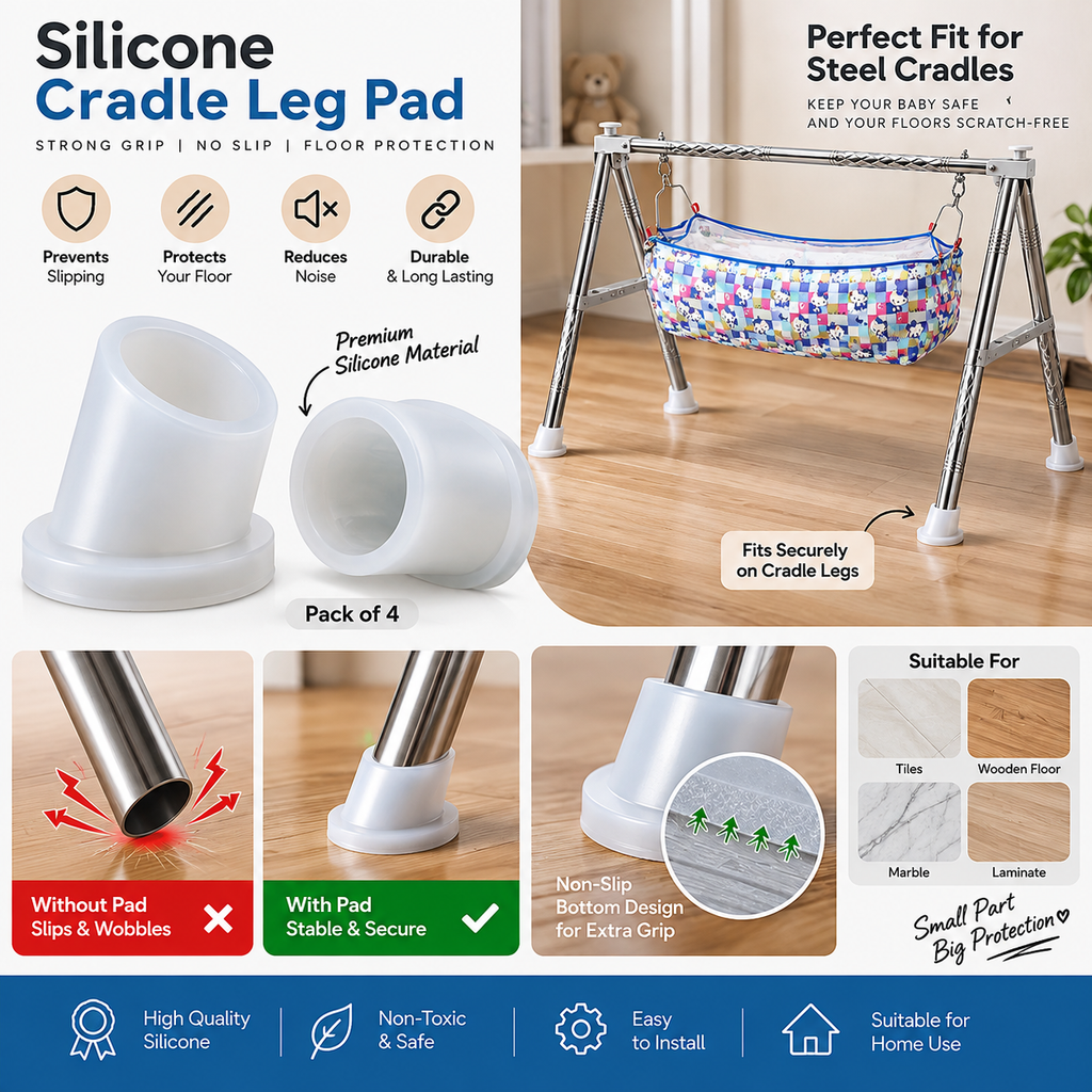 white Silicon Vacuum Rubber Pad Baby Swing Cradle Ghodiyu Datta4 Pcs juhla Silicon Rubber Pad white silicone datta