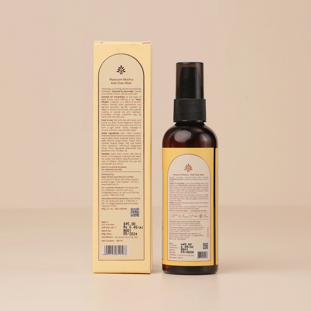 Baby forest Ayurvedic Kids Face Wash Maasoom Mukhra 100 ml