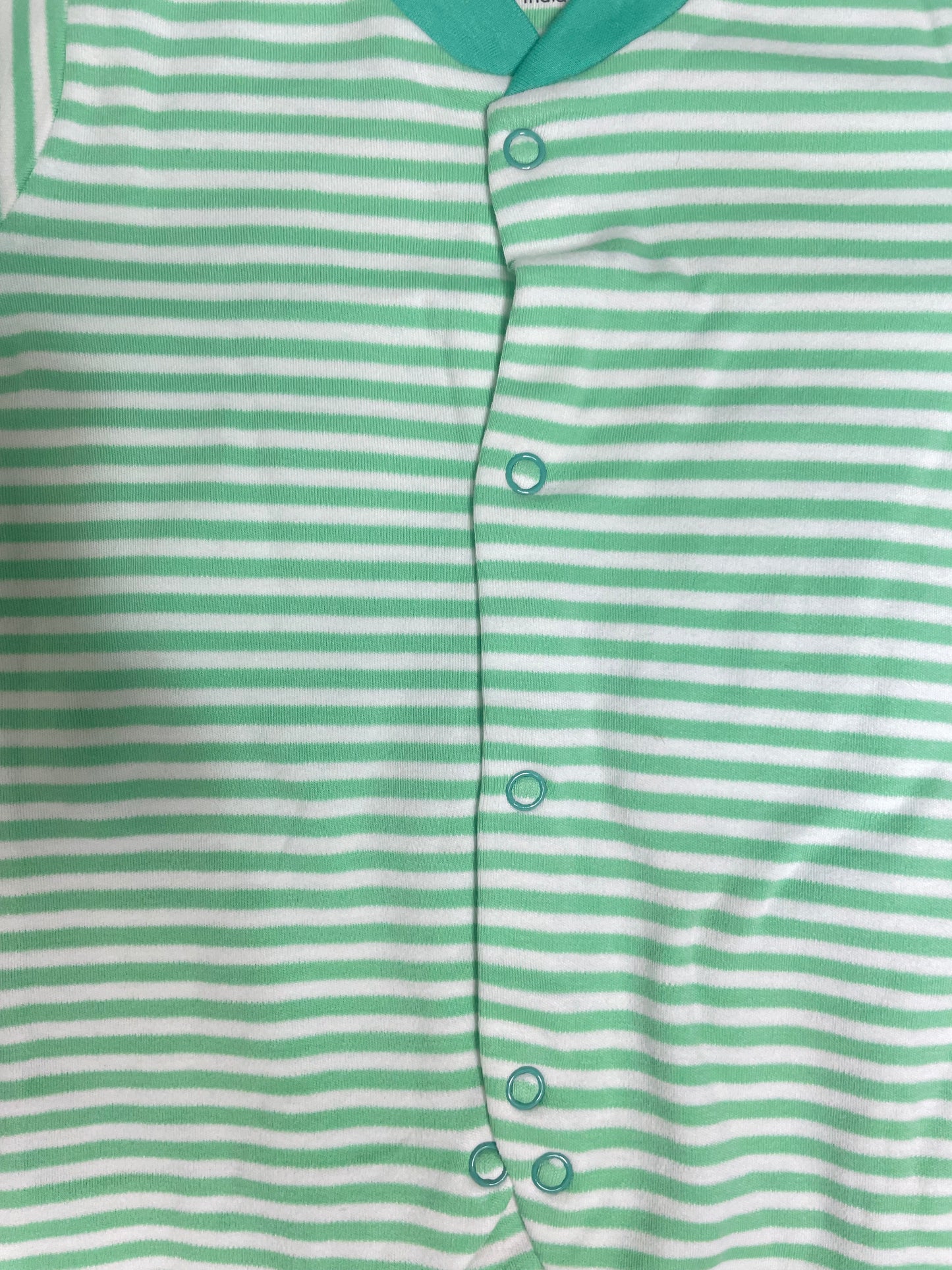 Baby Romper Set of 3 – 3-6 Months | Plain, Stripe & Cartoon Print (set of green-pista)