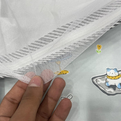 100% Cotton Baby Khoya with Cute Print – Soft, Breathable & Gentle on Skin (grey)