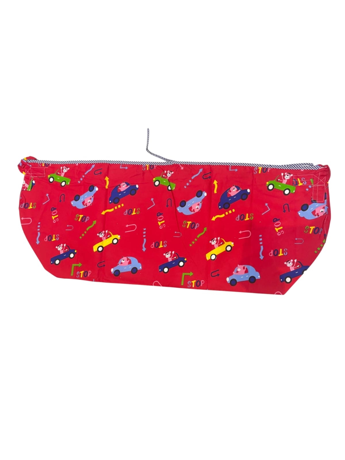 Cartoon All Over Print Baby Khoya with Net – Affordable & Safe (Up to 1 Year) red