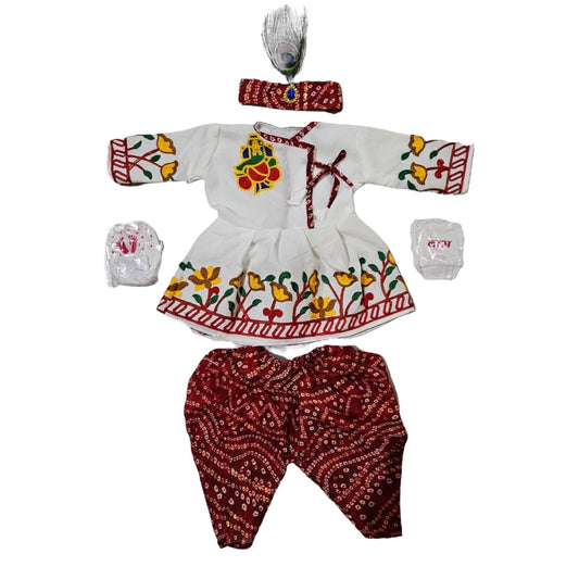 Chatti Poojan baby boy clothes (5 peice set red)