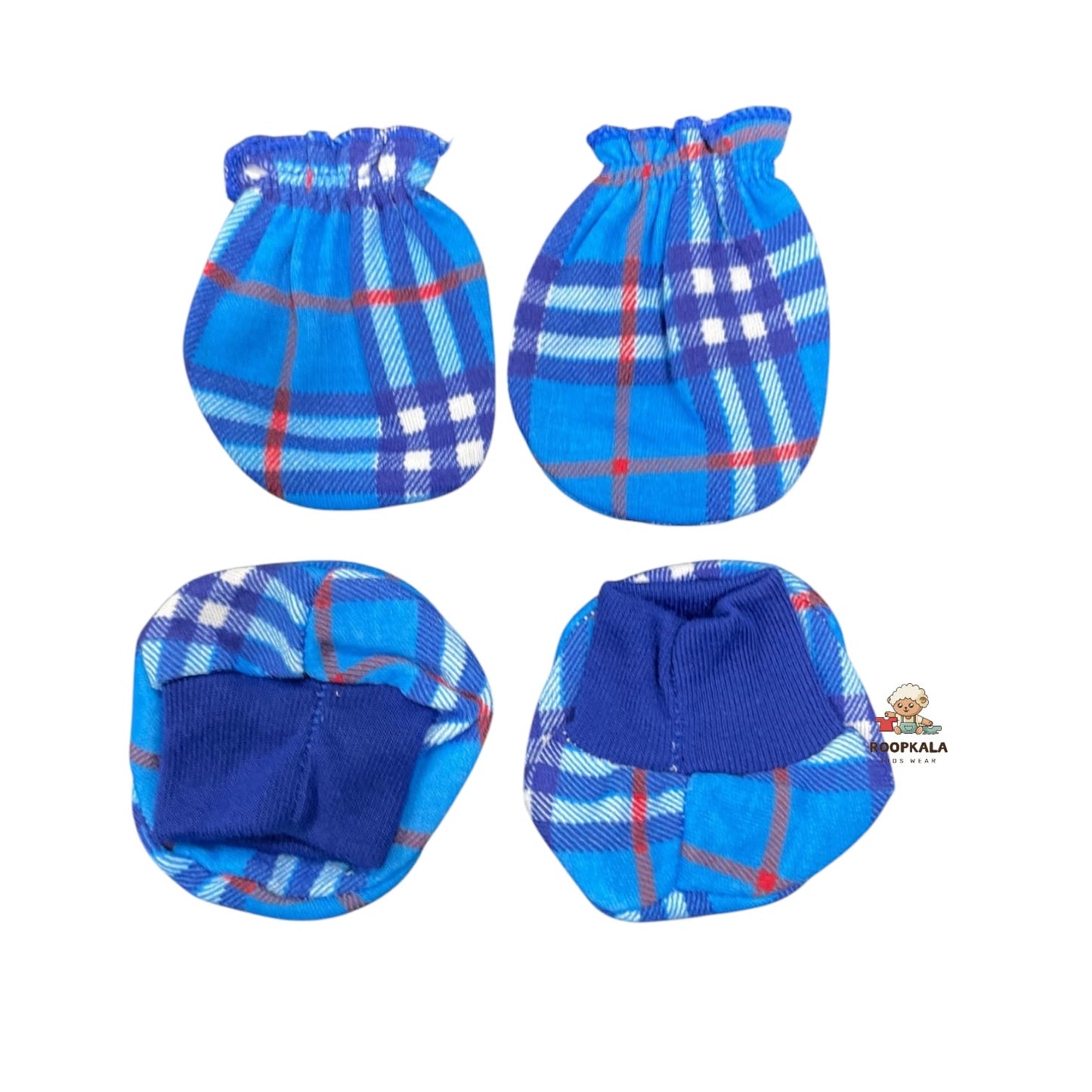 5 Piece Baby Essentials Set – Cotton Cap, Mittens, Booties & Hanky (0–6 Months)