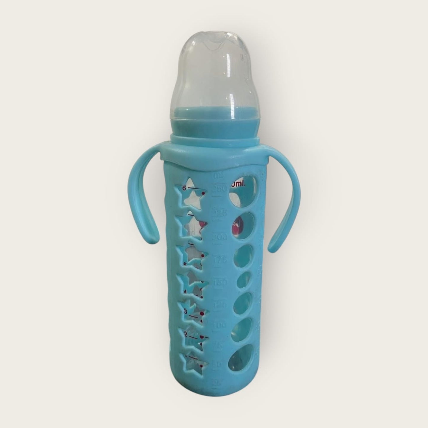 Durable 250 mL Glass Feeding Bottle for Babies | BPA-Free, Heat-Resistant, Anti-Colic Baby Milk Bottle