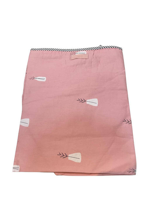 Minimal Print 100% Cotton Baby Khoya with Net – Up to 1 Year (pink)
