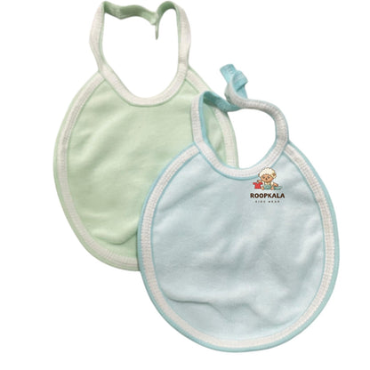 Soft Cotton Baby Bib Pack of 2 | Washable Feeding Bibs for Newborns & Infants | Gentle & Absorbent