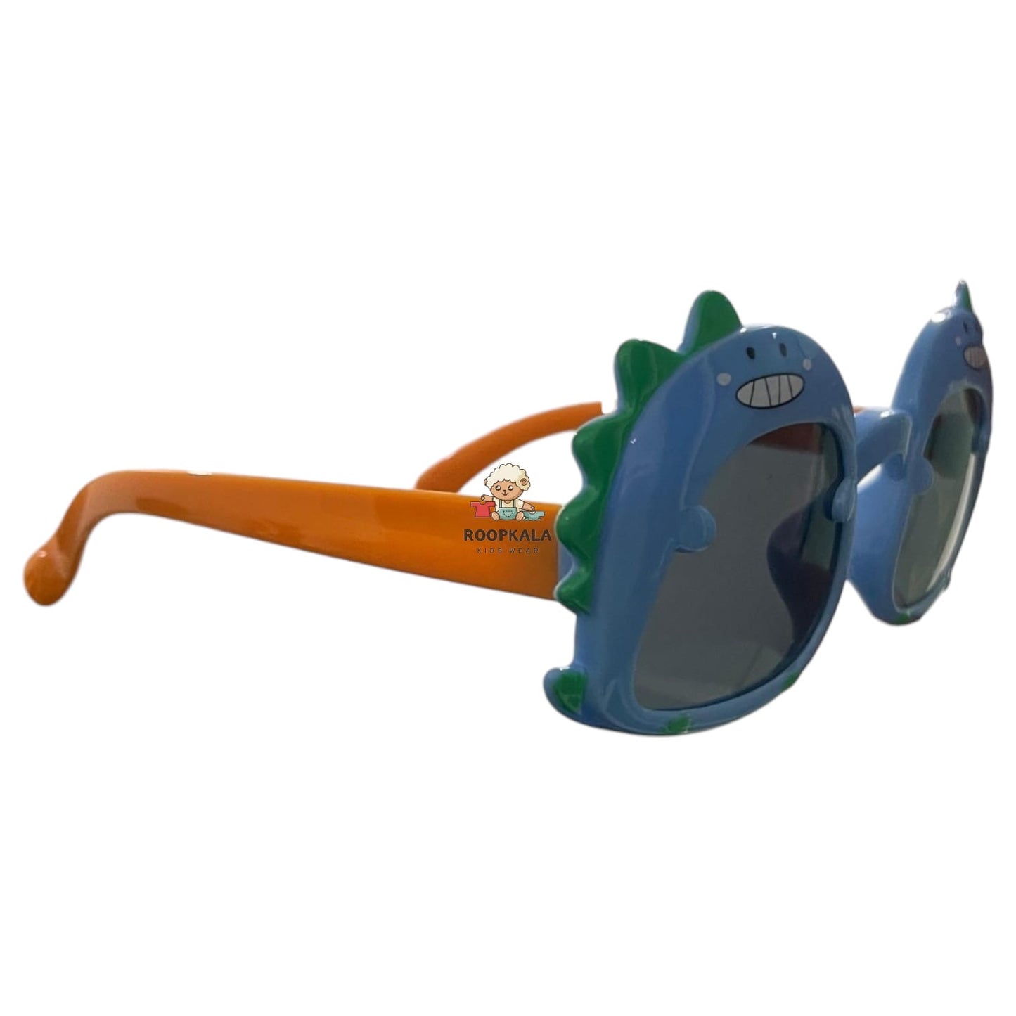 Kids Dinosaur-Themed Sunglasses with Fun Cartoon Frames (blue)