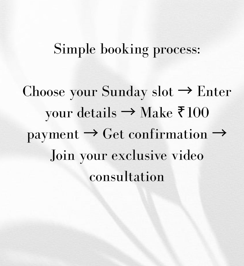 Exclusive video calling appointment for Sunday only