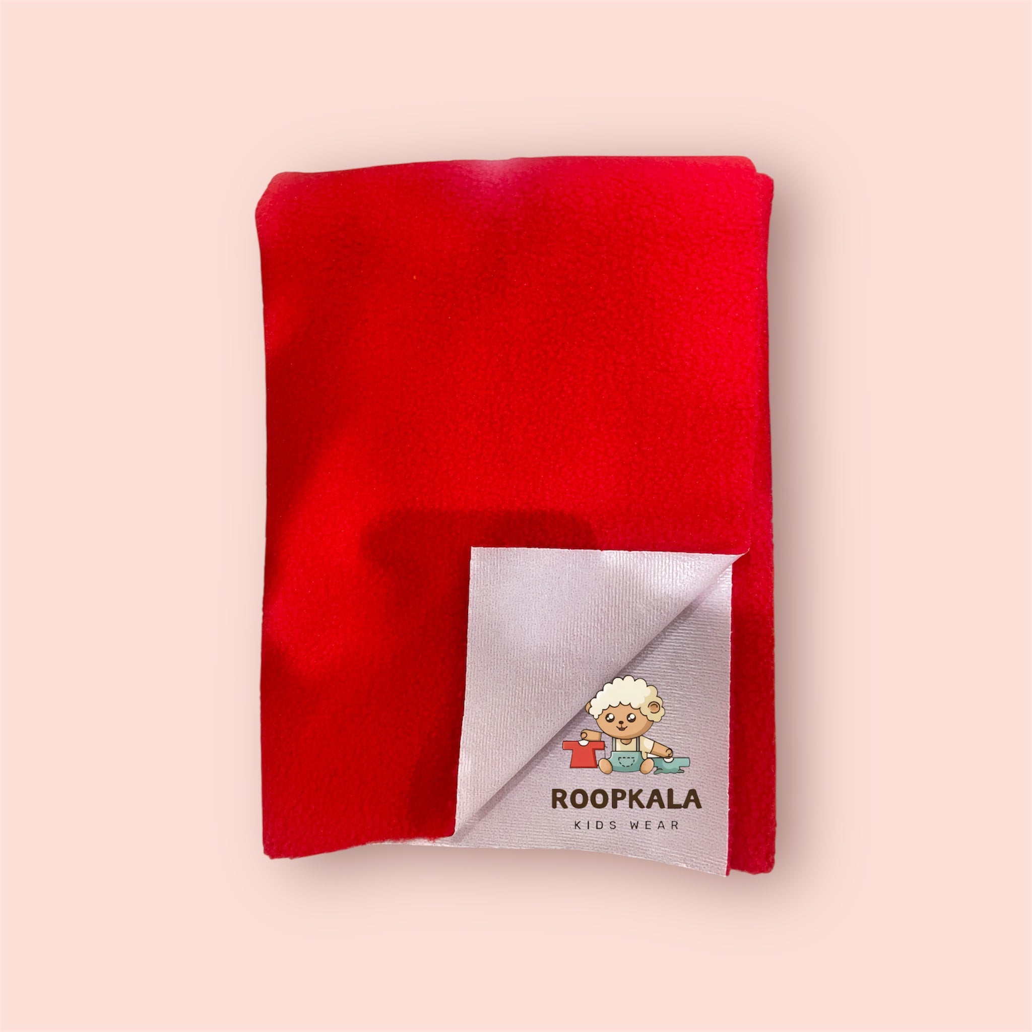 Soft Baby Dry Sheet | Leak-Proof & Washable Bed Protector (small) red