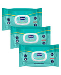 Chicco Wet Wipes with Fliptop - 72 Wipes (Pack of 3)