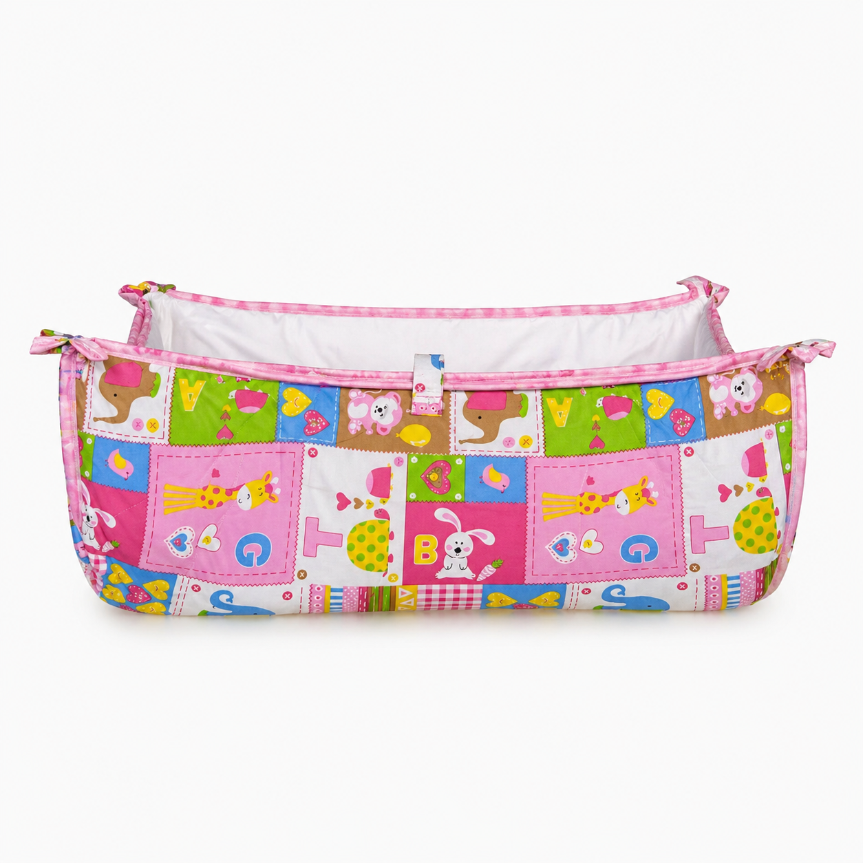 100% Cotton Baby Khoya with Cute Print – Soft, Breathable & Gentle on Skin (pink)