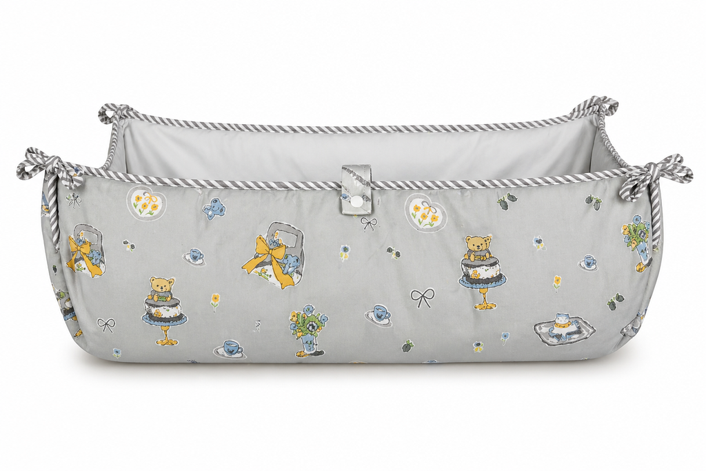 100% Cotton Baby Khoya with Cute Print – Soft, Breathable & Gentle on Skin (grey)