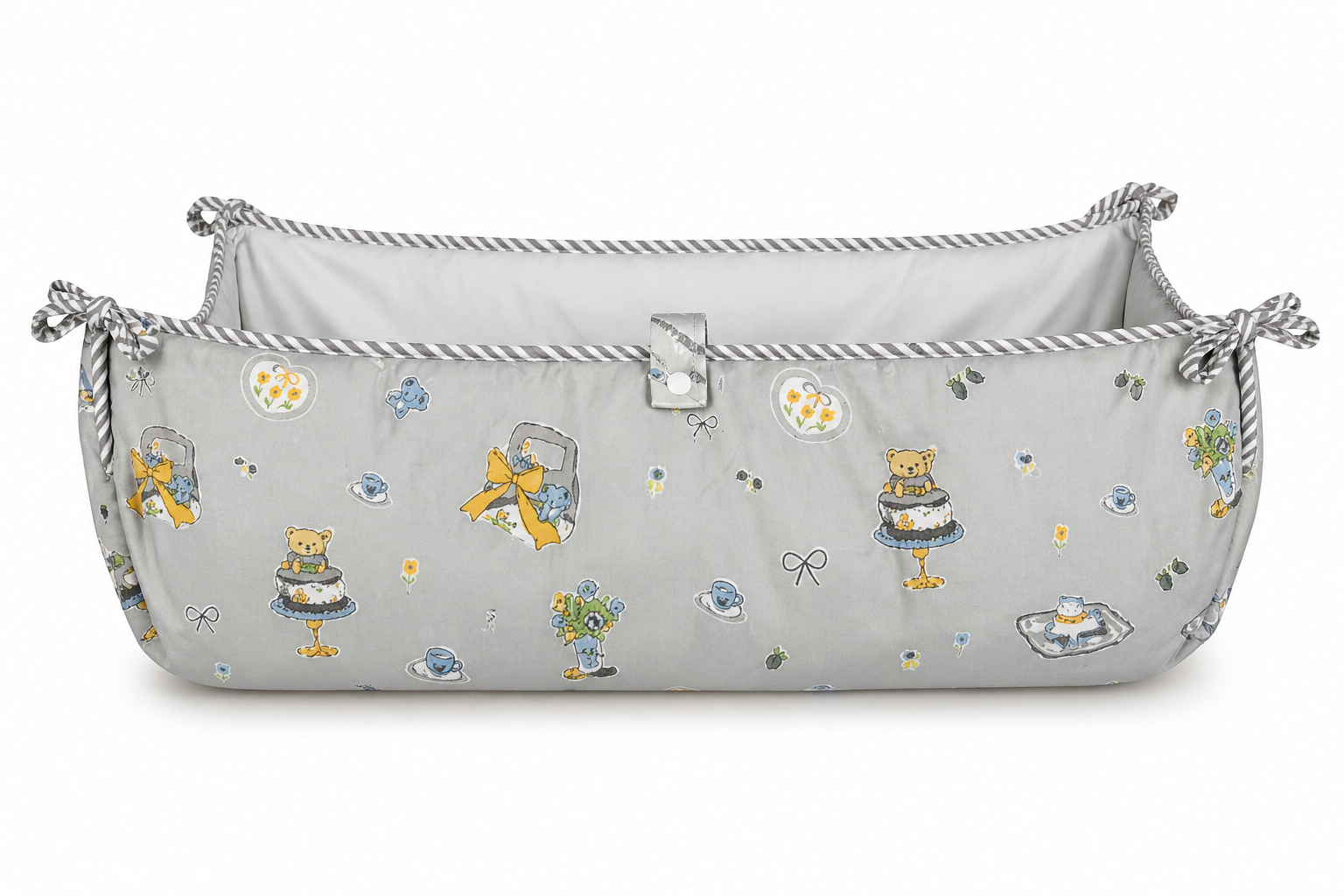 100% Cotton Baby Khoya with Cute Print – Soft, Breathable & Gentle on Skin (grey)