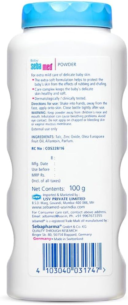 Sebamed Baby Powder| Olive Oil, Allantoin|100 gm
